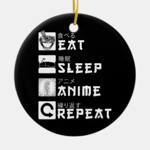 Essen Sleep Anime Wiederholung japanische Manga Lo Keramik Ornament