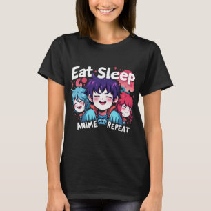 Essen Sleep Anime Wiederholung Manga Shirts Männer