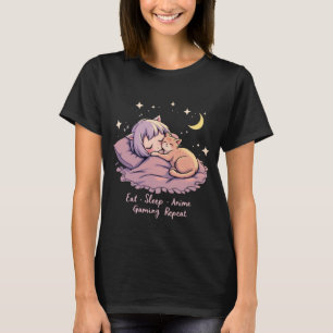 Essen Sleep Anime Wiederholung Manga Shirts Männer
