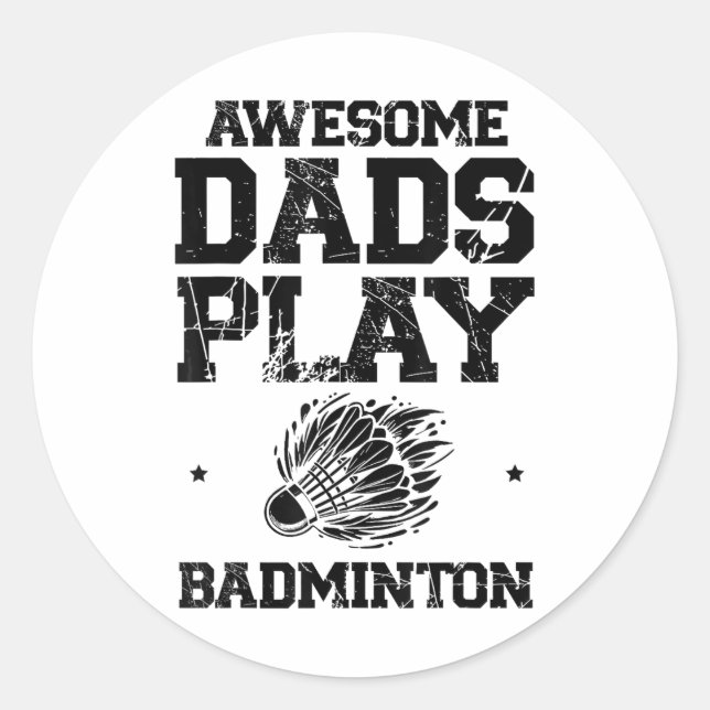 Essen Sleep Badminton Repeat Shuttle Racket Runder Aufkleber (Vorderseite)