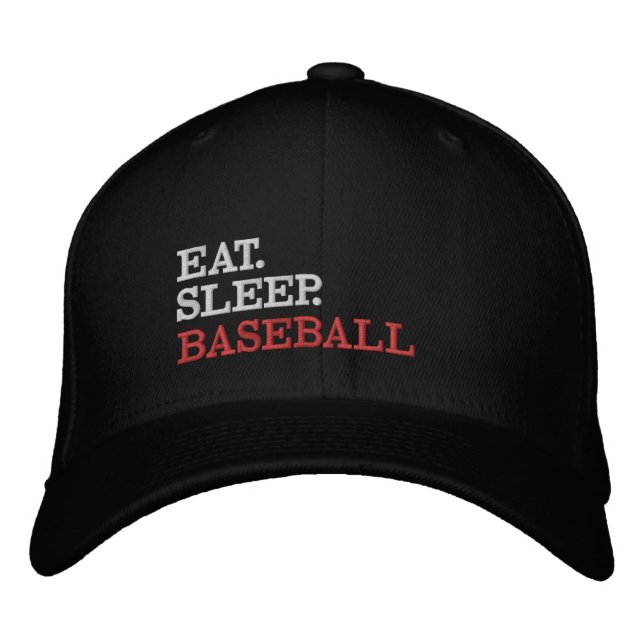 Essen Sleep Baseball Bestickte Baseballkappe (Vorderseite)