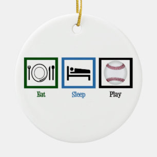 Essen Sleep Baseball Keramikornament