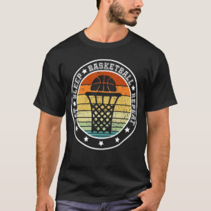 Essen Sleep Basketball Wiederholen Boy Jugend Kid T-Shirt