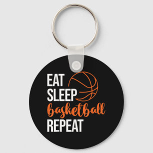 Essen Sleep Basketball Wiederholen Spaß Sport Moti Schlüsselanhänger