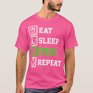 Essen Sleep Bass Drum Wiederholung Marching Band T-Shirt