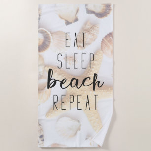 Essen Sleep Beach Wiederholung Strandtuch