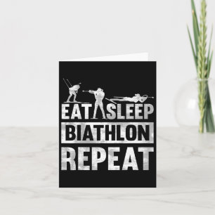 Essen Sleep Biathlon Wiederholung Motiv für einen Karte