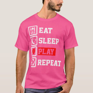 Essen Sleep Billiard Wiederholung Funny Billiard T-Shirt
