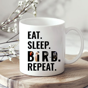 Essen Sleep Bird Wiederholung Bird Watching Kaffeetasse