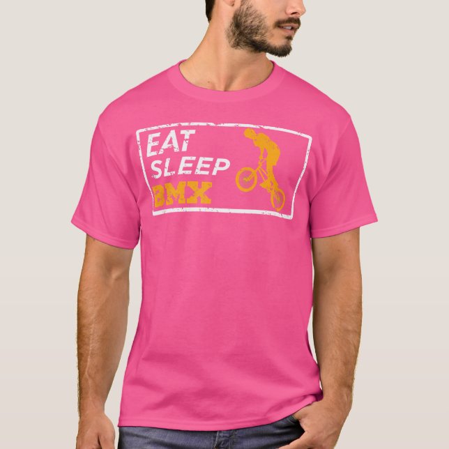 Essen Sleep Bmx Wiederholung Fahrradfahren T-Shirt (Vorderseite)