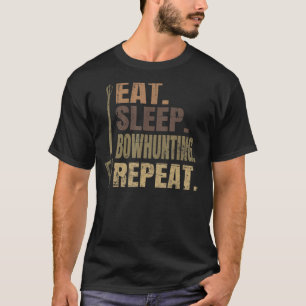 Essen Sleep Bowhunting Wiederholung Camouflage Bog T-Shirt