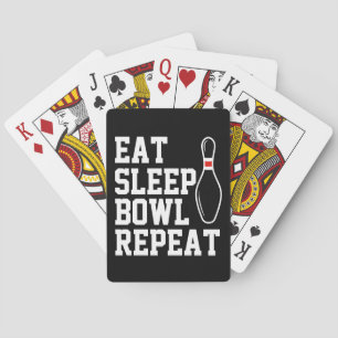 Essen Sleep Bowl Wiederholen Funny Bowling Spielkarten