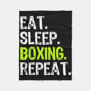 Essen Sleep Boxing Wiederholen Box Coach Fan Funny Fleecedecke