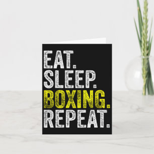 Essen Sleep Boxing Wiederholen Boxer Fighter Fight Karte