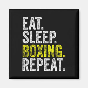 Essen Sleep Boxing Wiederholen Boxer Fighter Fight Magnet