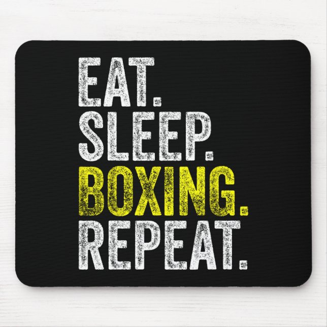 Essen Sleep Boxing Wiederholen Boxer Fighter Fight Mousepad (Vorne)
