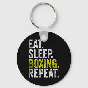 Essen Sleep Boxing Wiederholen Boxer Fighter Fight Schlüsselanhänger