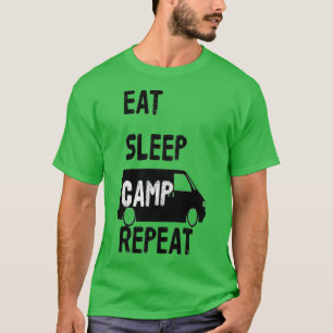ESSEN SLEEP CAMP REPEAT T4 schwarz T-Shirt