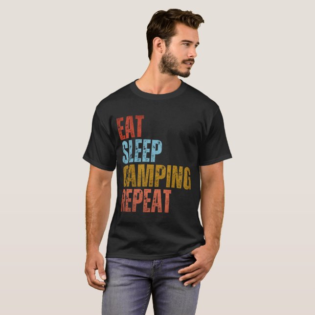 ESSEN SLEEP CAMPING WIEDERHOLEN T - Shirt (Vorne ganz)