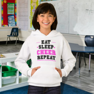 Essen Sleep Cheer Wiederholen Cheerleader T - Shir Hoodie