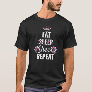 Essen Sleep Cheer Wiederholen Cheerleader T-Shirt