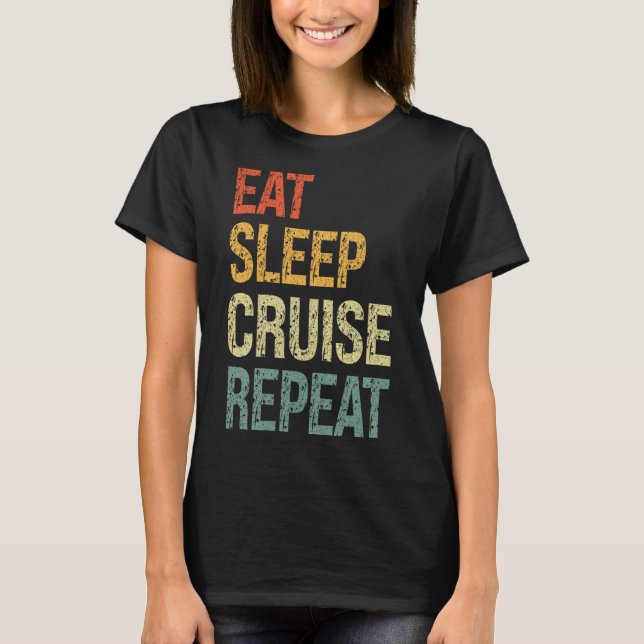 Essen Sleep Cruise Wiederholung Familie Couple Bea T-Shirt (Vorderseite)