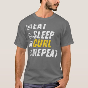 Essen Sleep Curl Funny Curling Geschenk T-Shirt