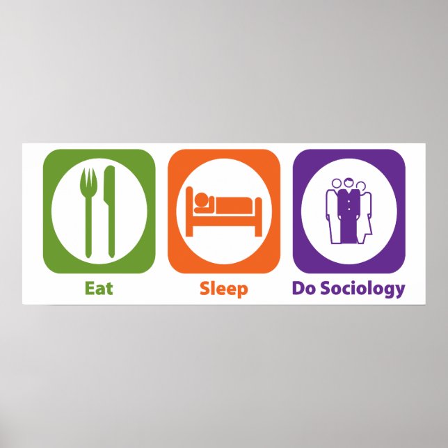 Essen Sleep Do Soziologie Poster (Vorne)