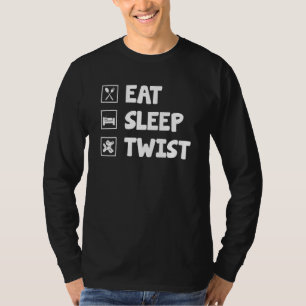 Essen Sleep Drehung Ballon Tiergesteine Ballon T-Shirt