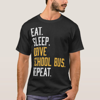 Essen Sleep Drive Schule Bus Funny Faculty 2 T-Shirt