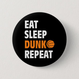 Essen Sleep Dunk Wiederholen Spaß Basketball Ball Button