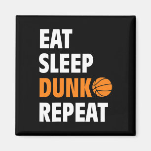 Essen Sleep Dunk Wiederholen Spaß Basketball Ball  Magnet
