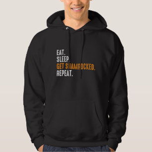 Essen Sleep erhalten Shamrocked Wiederholung Funny Hoodie