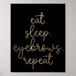 Essen Sleep Eyebrows Brow Technician Brow Poster
