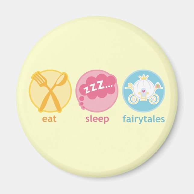 Essen Sleep Fairytales Kühlschrankmagnet Geschenk Magnet (Vorne)