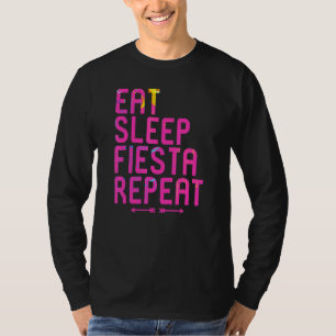 Essen Sleep Fiesta Repeat Cinco De Mayo Happy Mexi T-Shirt