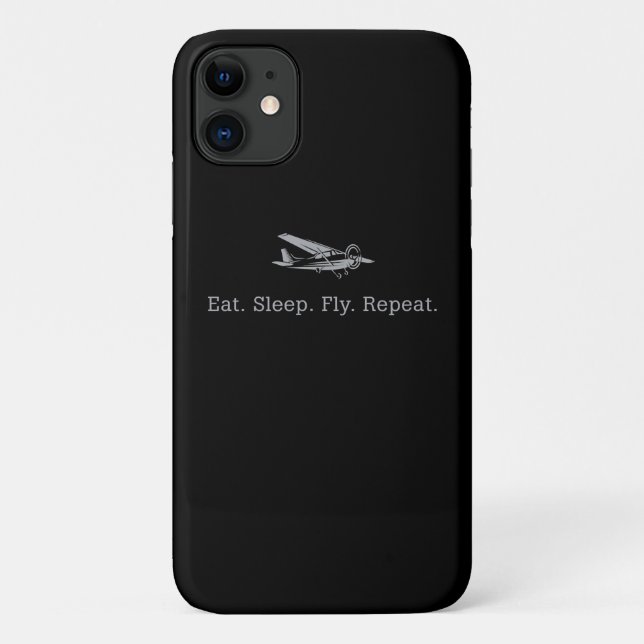 Essen Sleep Fly Dronen Wiederholen Aviator Geschen Case-Mate iPhone Hülle (Rückseite)