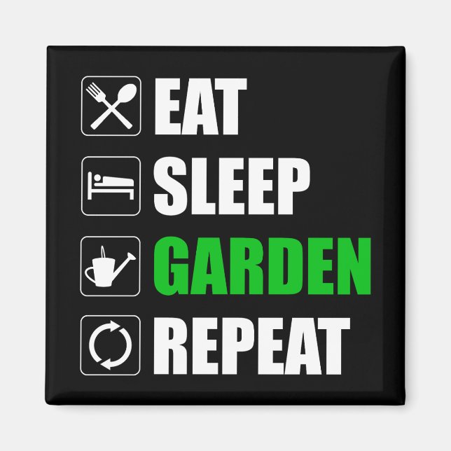 Essen Sleep Garden Wiederholung Magnet (Vorne)