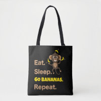 Essen Sleep Go Bananen Wiederholen Funny Süße Tier