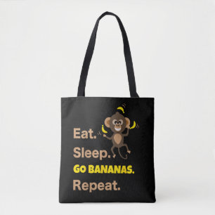 Essen Sleep Go Bananen Wiederholen Funny Süße Tier