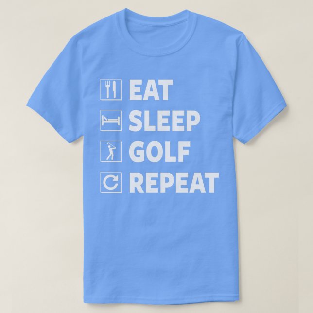 Essen Sleep Golf Wiederholung 55 T-Shirt (Design vorne)