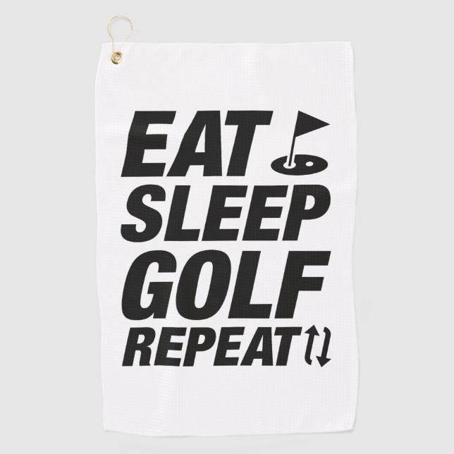 Essen Sleep Golf Wiederholung Golfhandtuch (Vorderseite)