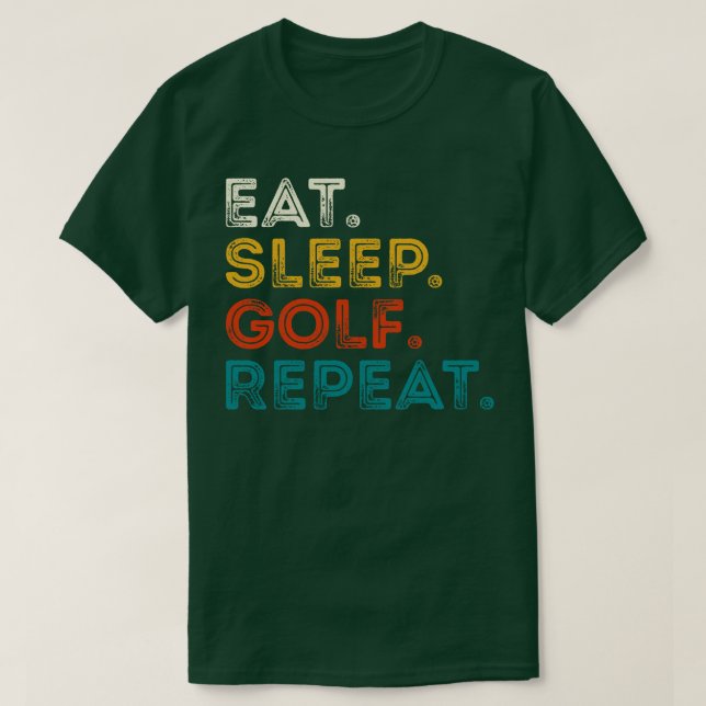 Essen Sleep Golf Wiederholung T-Shirt (Design vorne)