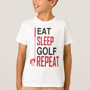 Essen Sleep Golf Wiederholung T-Shirt