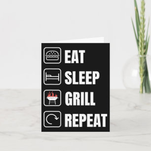 Essen Sleep Grill Wiederholung Grillen Griller Vat Karte