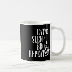 Essen Sleep Grillen Wiederholen Funny Rbecue Grill Kaffeetasse