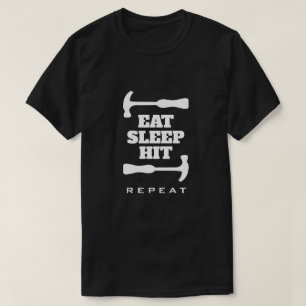 Essen Sleep Hit Wiederholen lustiges T-Shirt für Z