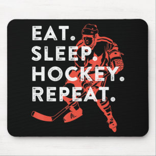 Essen Sleep Hockey Wiederholung Geschenk Mousepad