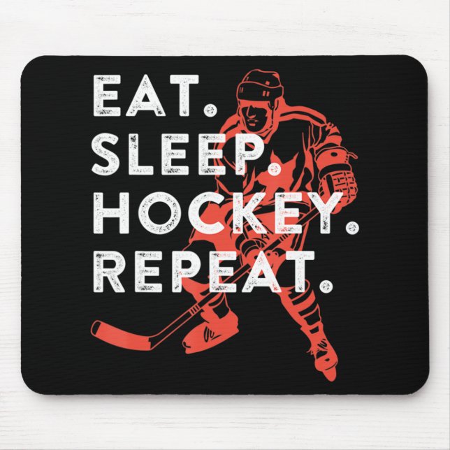 Essen Sleep Hockey Wiederholung Geschenk Mousepad (Vorne)