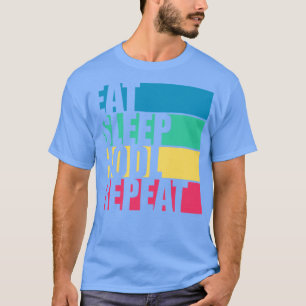 Essen Sleep Hodl Wiederholen Funny Crypto T-Shirt
